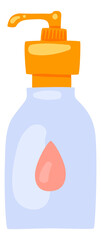 Intimate gel bottle. Female hygiene product icon