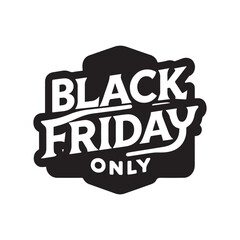 Black Friday Text Vector Design