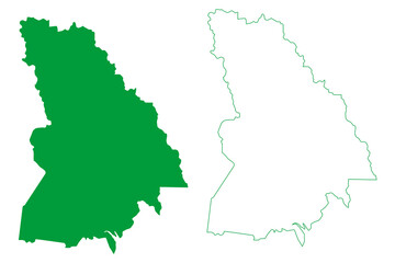 Nazare municipality (Bahia state, Municipalities of Brazil, Federative Republic of Brazil) map vector illustration, scribble sketch Nazare das Farinhas map