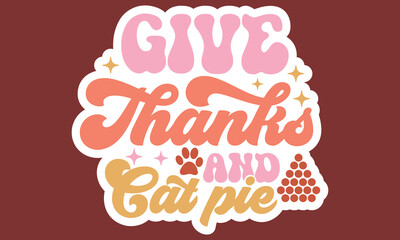 Thanksgiving Stickers And Single Design