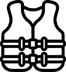 Life jacket outline icon. linear style sign for mobile concept and sign, symbol, vector, art