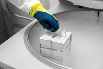 Container with liquid nitrogen, injecting quality into biobanks, molecular genetic, dna banks, cord...
