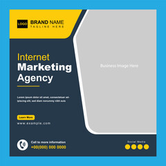 Fototapeta premium Marketing Agency Social Media Post Template Design