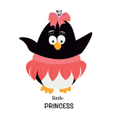 My little princess. Cute little princess penguin girl. Cute penguin. 

