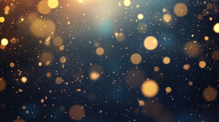 Fototapeta premium Glowing particles and lights create a mesmerizing bokeh effect during an evening celebration