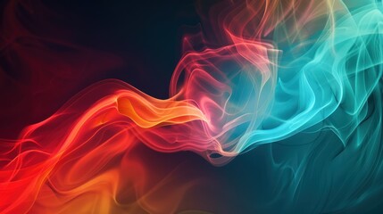 Fototapeta premium Abstract Smoke with Red and Blue Swirls