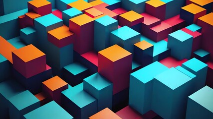 Obraz premium abstract colorful cubes background