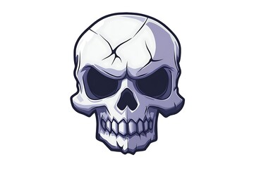 Obraz premium Cartoon Skull Illustration, Grim Reaper Design