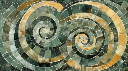Fototapeta premium Double Spiral Stone Mosaic