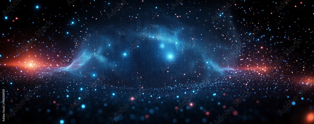 Poster abstract digital data background. art can be used in the description of network abilities, technolog