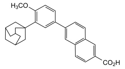 Chemical structure of adapalene, drug substance