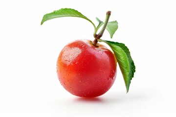 A fresh acerola isolated on white