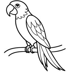 Vibrant Macaw Perched on a Branch