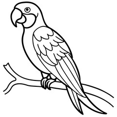 Vibrant Macaw Perched on a Branch