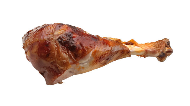 Turkey leg for Thanksgiving festival, PNG file, isolated on white, transparent background