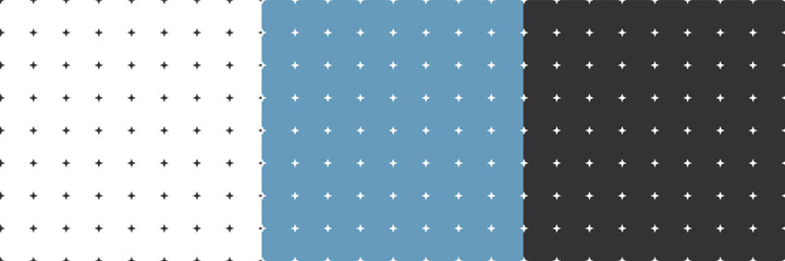 Star wallpaper vintage seamless pattern in 3 possible colors and variations. Vector texture in flat style