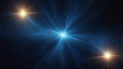 Radiant Light in Dark Blue: Abstract Ethereal Glow Art for a Mysterious Atmosphere