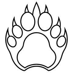 Bold Polar Bear Paw Print Vector Design