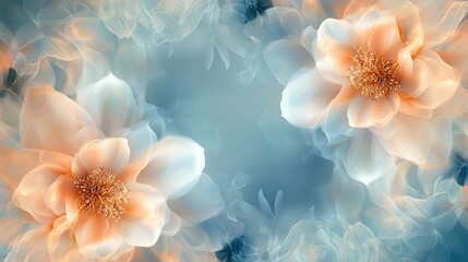 Elegant floral decorative background with intricate patterns and soft hues