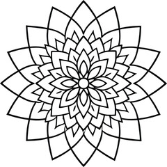 Obraz premium black and white mandala new design