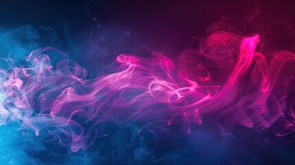 Fototapeta premium Abstract Smoke Design with Blue and Pink