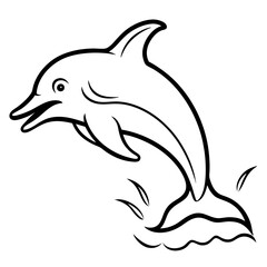Dolphin Tail Splash Vector Art