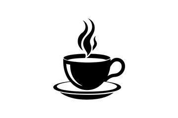 Cup of Coffee Silhouette Vector Illustration | Simple Coffee Cup Design for Cafes and Branding