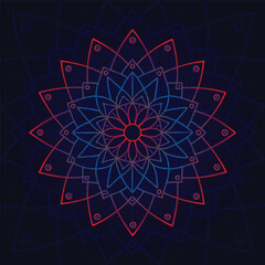 new colorful mandala design vector art
