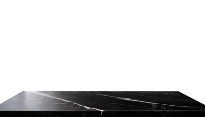 Empty table marble black counters Cutout