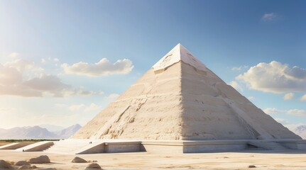 Fototapeta premium Explore the majestic beauty of the Egypt pyramids, with their towering heights and intricate designs, rendered in a realistic and detailed style.