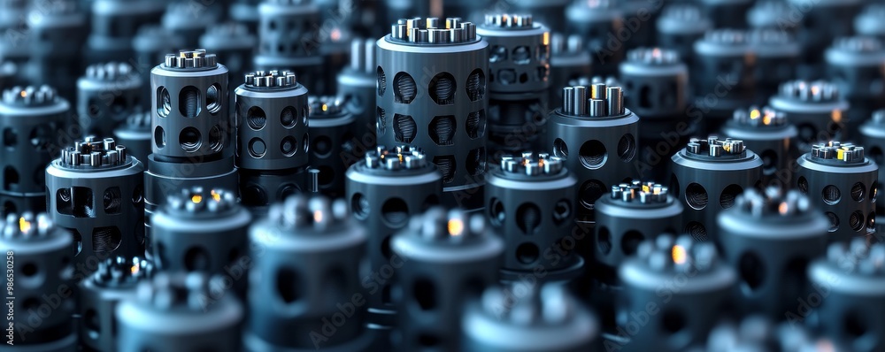 Poster a close-up of intricate mechanical components showcasing precision engineering and modern technology