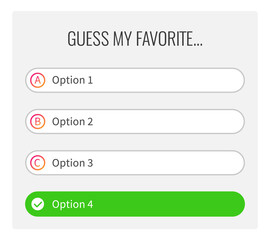 A green button with the word option on it