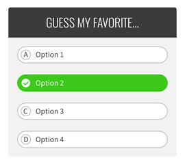 Obraz premium A green check mark is on the option 2 box