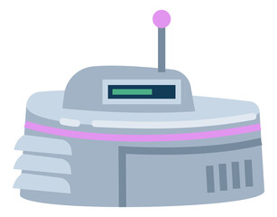 Cleaning bot character. Cartoon household robot mascot