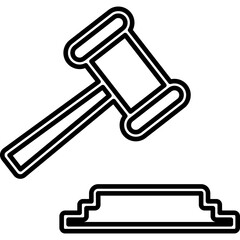 Single isolated icon with outline style icon on white background