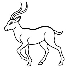 Graceful Antelope in Motion Vector Art