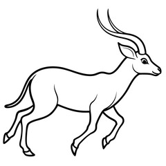 Graceful Antelope in Motion Vector Art