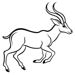 Graceful Antelope in Motion Vector Art