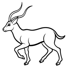 Graceful Antelope in Motion Vector Art