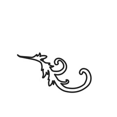 Obraz premium Hand Drawn Floral Swirl 