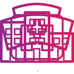 Single isolated icon with outline style icon on white background