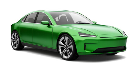 Electric car in concept, EV car isolated	