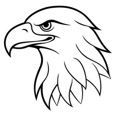 Bold Eagle Profile with Open Beak – Vector Design