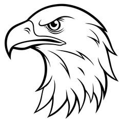 Bold Eagle Profile with Open Beak – Vector Design