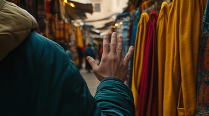 Fototapeta premium Traveler in Morocco Market