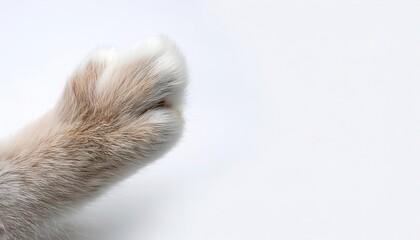 Fototapeta premium Good Luck rabbit foot charms keychain a good luck symbol, amulet, happiness and monetary prosperity isolated on white background with copy space. Hoodoo voodoo superstition. Live animal, unharmed