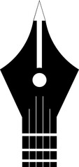 3.5-3.5 inches size of svg vector Black Ink pen nib, writing, pen nib cut file cricut silhouette design for t-shirt car decor sticker etc
