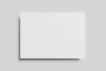 Blank A5 landscape flyer for mockup