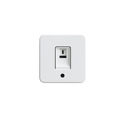 A European-style electric socket with two round pins isolated on transparent background