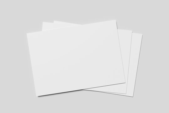 Blank A5 landscape flyer for mockup